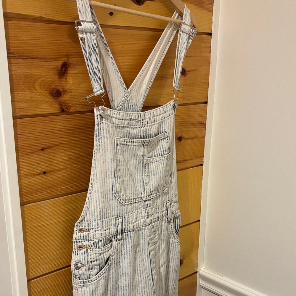 We The Free Striped Jumpsuit in Blue and White